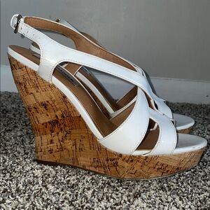 White Wedge Sandals